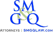 Logo with the letters S, M, G, Q arranged in a stylized fashion with the website URL smgqallaw.com below in blue text.